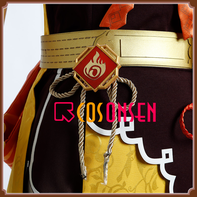 Cosonsen Genshin Impact Xiangling Cosplay Costume Head Chef Outfit Custom Made