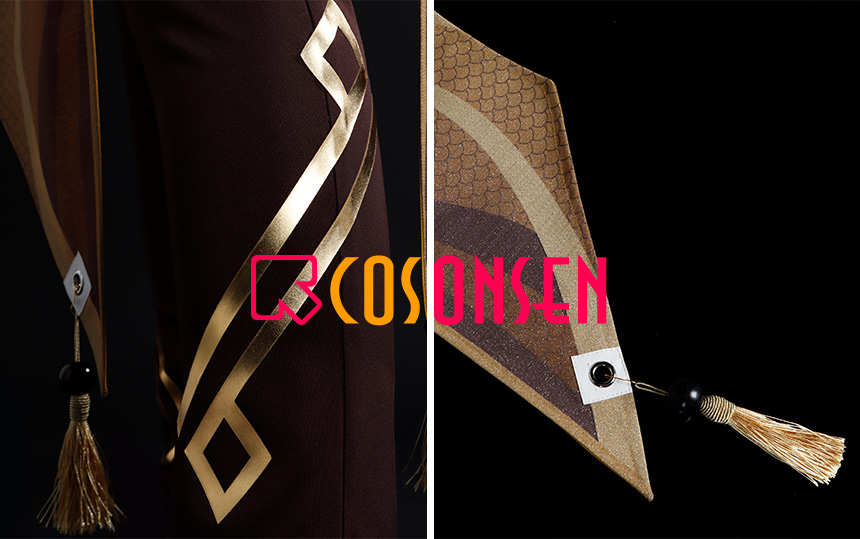 Genshin Impact Zhongli Cosplay Costume Fancy Outfits All Sizes