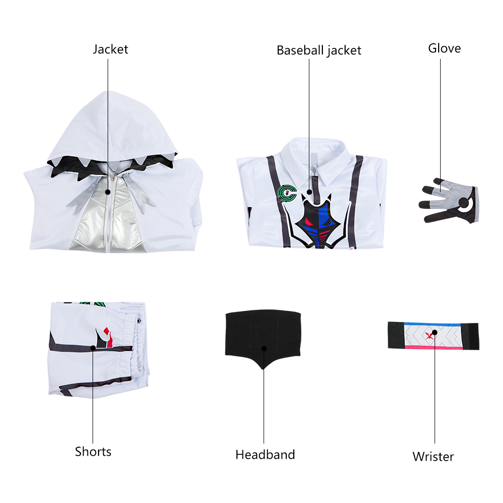 Pokémon Sword and Shield Raihan White Version Cosplay Costume Anime Suit Outfit  RaihanCustom Size