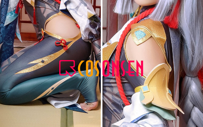 Genshin Impact Shenhe Cosplay Costume Halloween Suit Outfit Custom Size Cosonsen