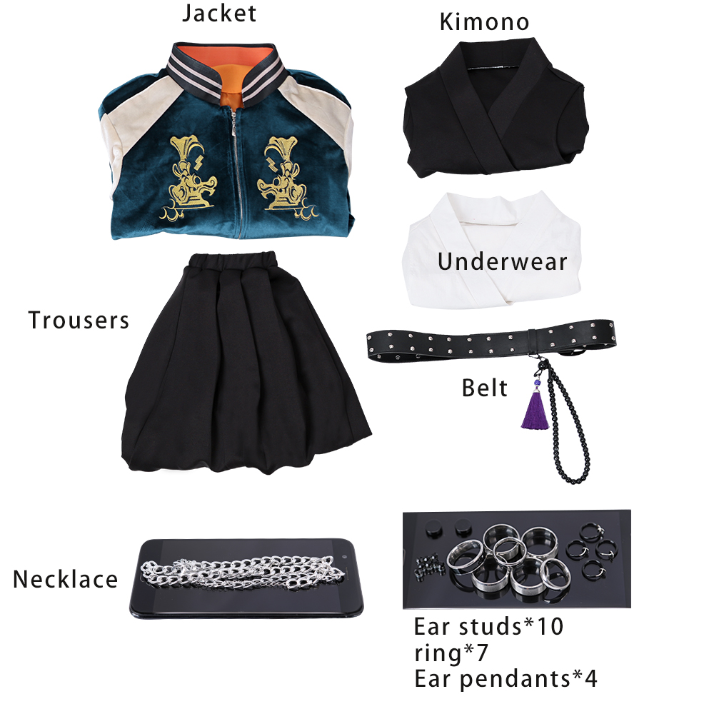 Hypnosis Mic Division Rap Battle Kuko Harai Cosplay Costume Harai Kusuri NAGOYA Division Bad Ass Temple Suit Outfit