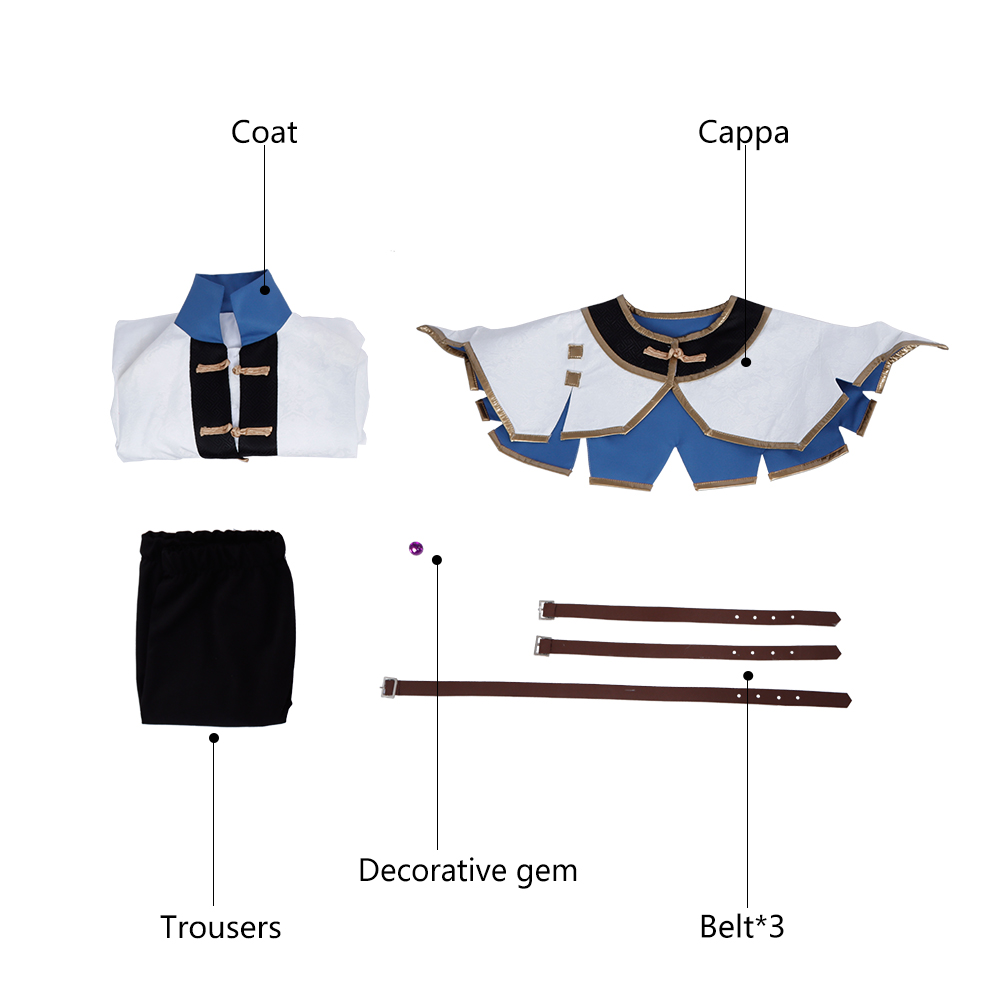 Identity V The White and Black Guards Xie Bi'an Cosplay Costume Fan Wujiu Halloween Outfit Suit