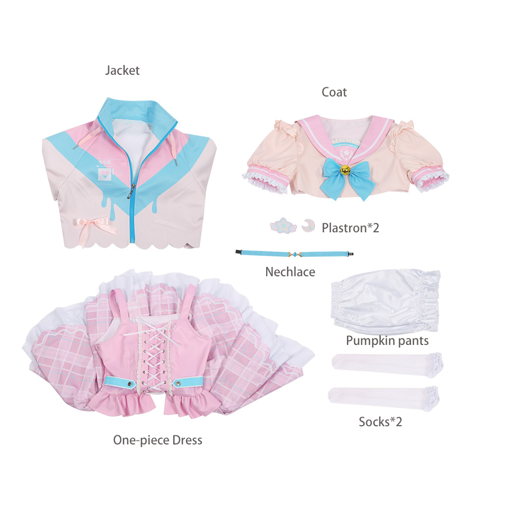 Virtual YouTuber Amamiya Kokoro Cosplay Costume for Nijisanji New Cloth Suits Custom Made Cosonsen