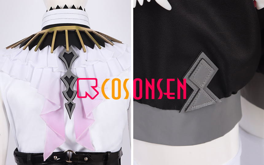 Shu Yamino Cosplay Costume for NIJISANJI Luxiem Outfits Halloween Suits without Skull Decoration