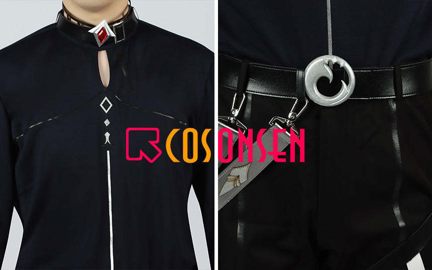 Genshin Impact Cosplay Diluc Costoume Men Halloween Dress Uniform Outfit