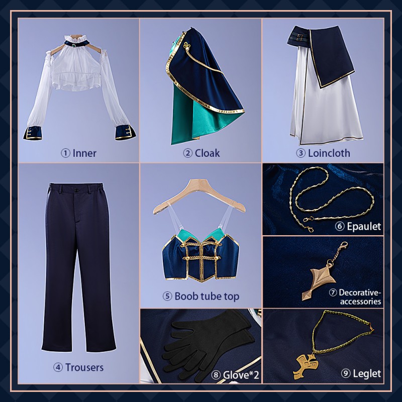 Virtual YouTuber Vtuber Ryushen Cosplay Costume Nijisanji Outfit Custom Size Cosonsen