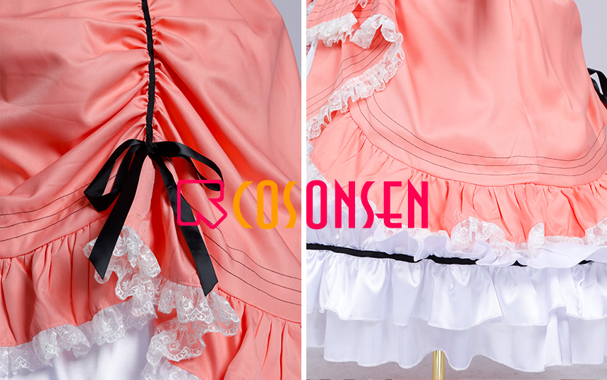 COSPLAYONSEN Black Butler Kuroshitsuji Ciel Phantomhive Cosplay Costume Pink Dress