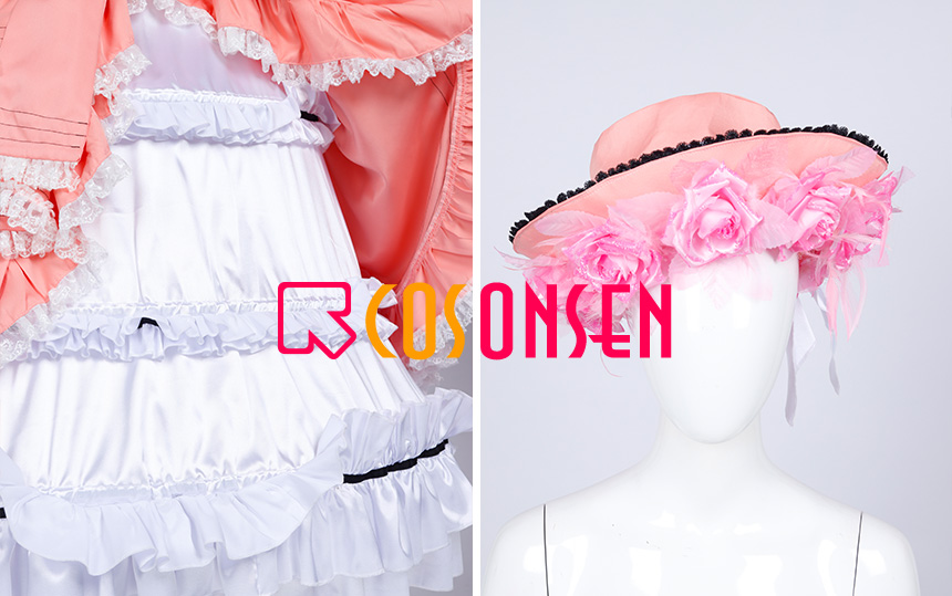 COSPLAYONSEN Black Butler Kuroshitsuji Ciel Phantomhive Cosplay Costume Pink Dress