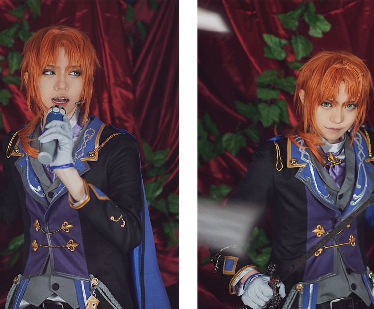 Ensemble Stars Reminiscence＊Monochrome Checkmate Leo Tsukinaga Cosplay Costume Cosonsen Custom Made