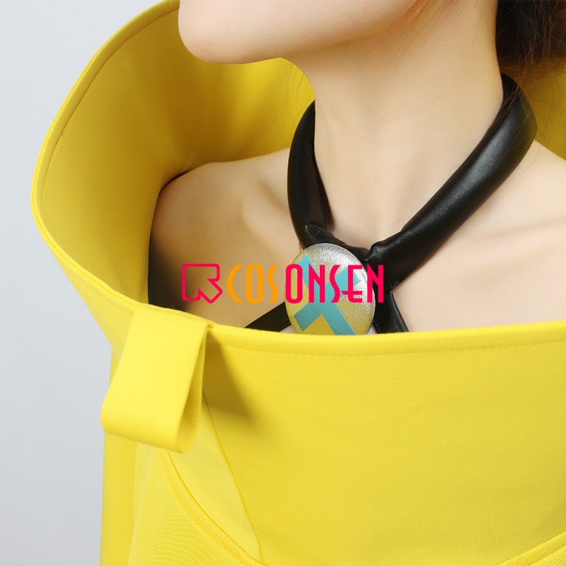 Pokemon Scarlet and Violet Iono Cosplay Costume Halter Crop Top Yellow Jacket