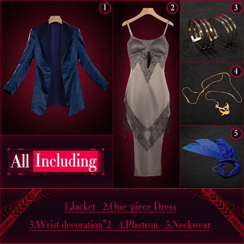 Path to Nowhere New S Rank Vautour Bleu Cosplay Costume PTN MBCC-S-145 Sinner Women's Outfit Cosonsen Custom Made