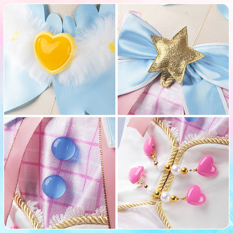 Aikatsu Stars! Ichigo Hoshimiya Cosplay Costume Dress Angely Sugar Cosonsen Custom Made