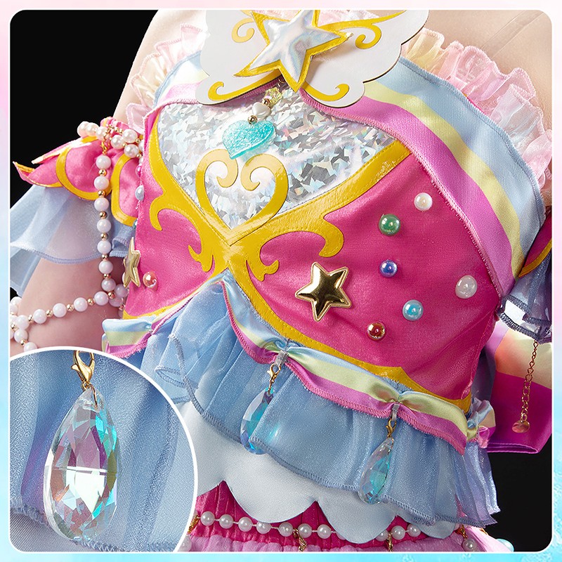 Aikatsu Stars! Yume Nijino Cosplay Costume Cute Dress Special Live Tour Cosplay Cosonsen Custom Made