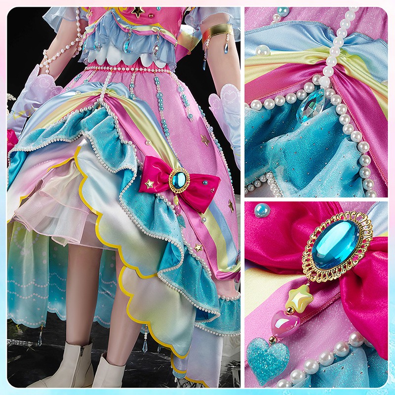 Aikatsu Stars! Yume Nijino Cosplay Costume Cute Dress Special Live Tour Cosplay Cosonsen Custom Made