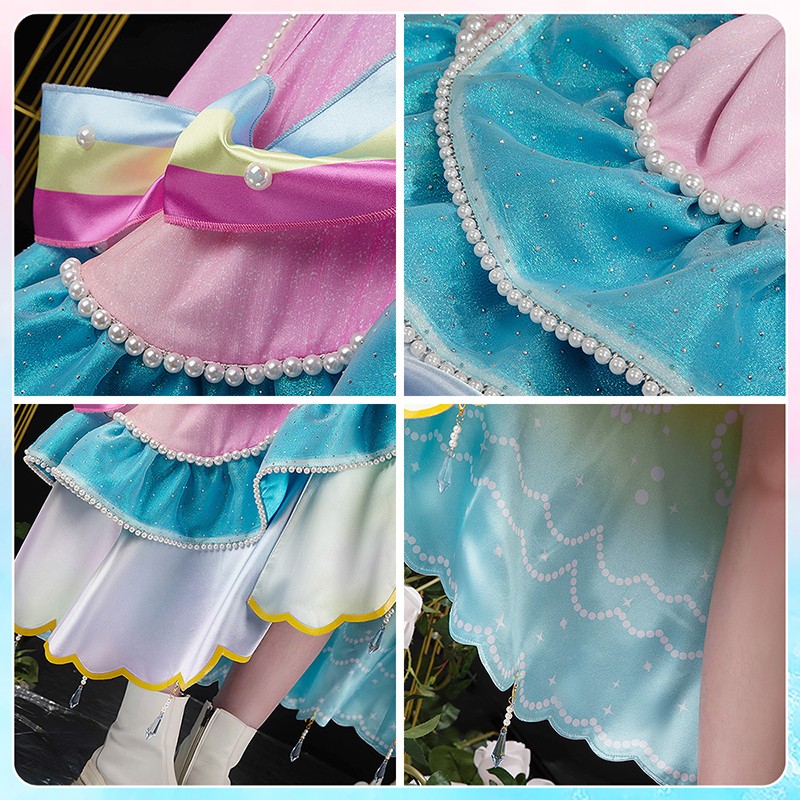 Aikatsu Stars! Yume Nijino Cosplay Costume Cute Dress Special Live Tour Cosplay Cosonsen Custom Made