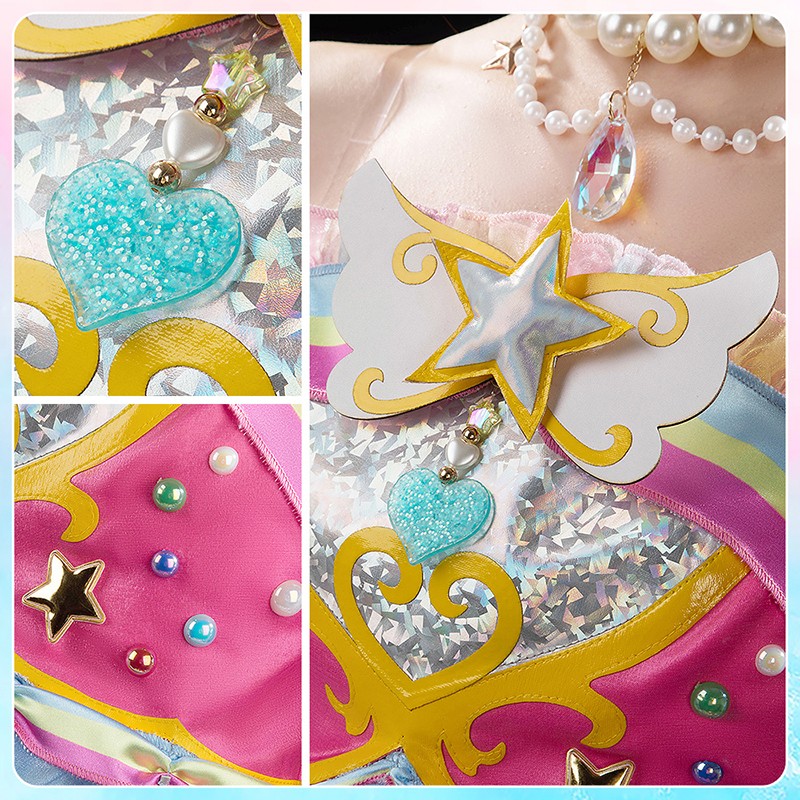 Aikatsu Stars! Yume Nijino Cosplay Costume Cute Dress Special Live Tour Cosplay Cosonsen Custom Made