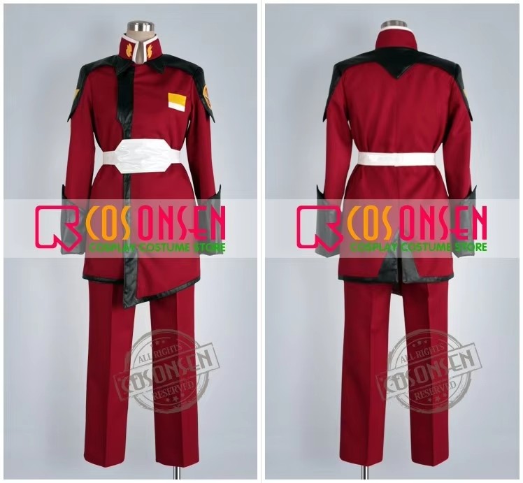 Mobile Suit Gundam SEED Destiny Zodiac Alliance of Freedom Treaty ZAFT Military Red Uniform Cosplay Costume