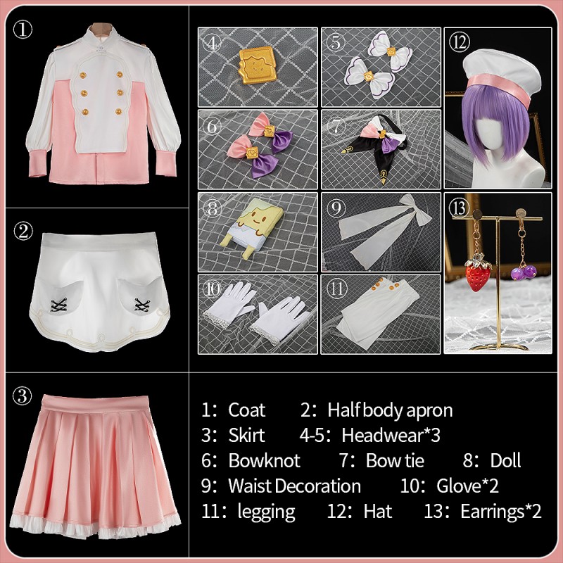 Nijisanji Virtual Youtuber Saotome Berry Cosplay Costume Vtuber Speciale 早乙女ベリー  Cosonsen Custom Made