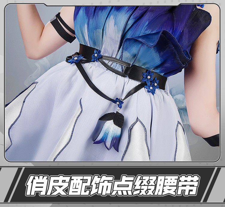 Arknights Blue Poison Cosplay Costume Women Dress Cosonsen Custom Made