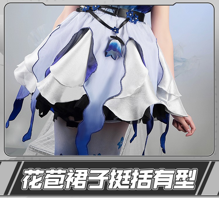 Arknights Blue Poison Cosplay Costume Women Dress Cosonsen Custom Made