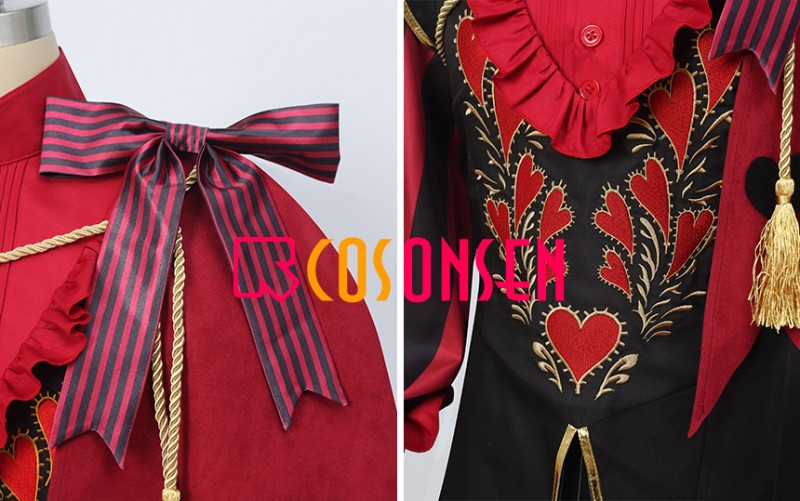 Twisted Wonderland Riddle Rosehearts Cosplay Costume Glorious Masquerade Outfit Halloween Suit