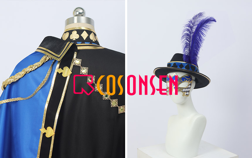 Twisted Wonderland Glorious Masquerade Deuce Spade Cosplay Costume Halloween Outfit Cosonsen Custom Made