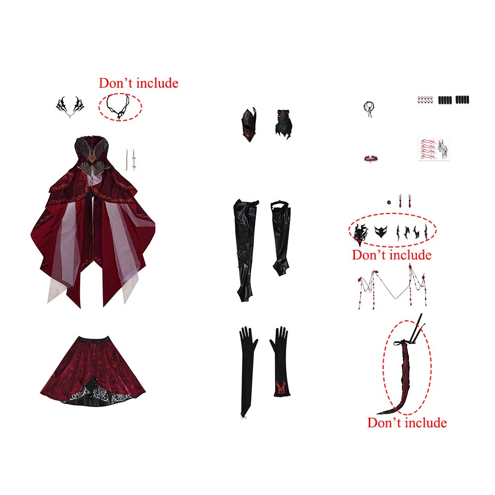 Love and Deepspace MC Cosplay Costume Gothic Lace Dress Custom Made