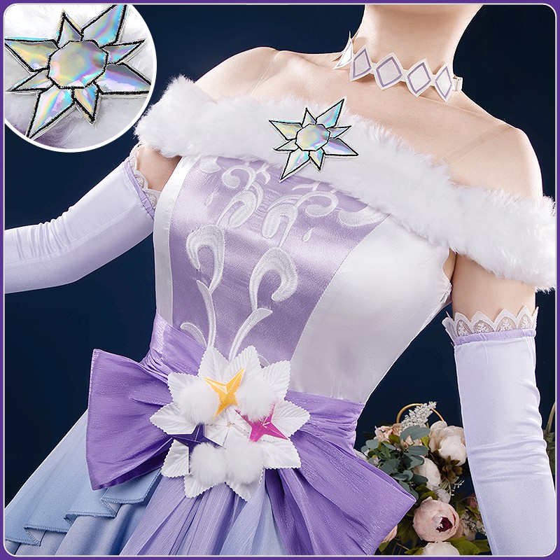 Pretty Derby Glacialis Vega Cosplay Costume Admire Vega Cosplay Outfit Women Dress for Christmas Cosonsen Custom Made