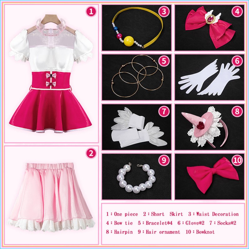 Anime Witchy Pretty Cure! Cure Miracle Cosplay Asahina Mirai Costume Women Dress Outfit Cosonsen Custom Made