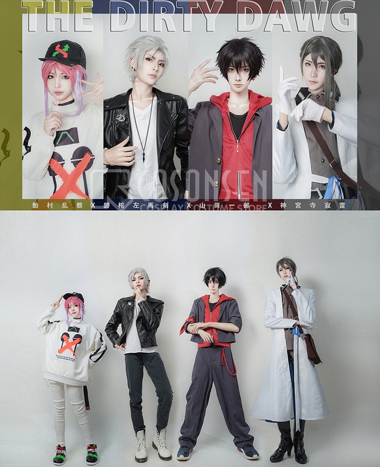 Hypnosis Mic The Dirty Dawg Samatoki Aohitsugi Cosplay Costume Division Rap Battle  DRB Suit Outfit