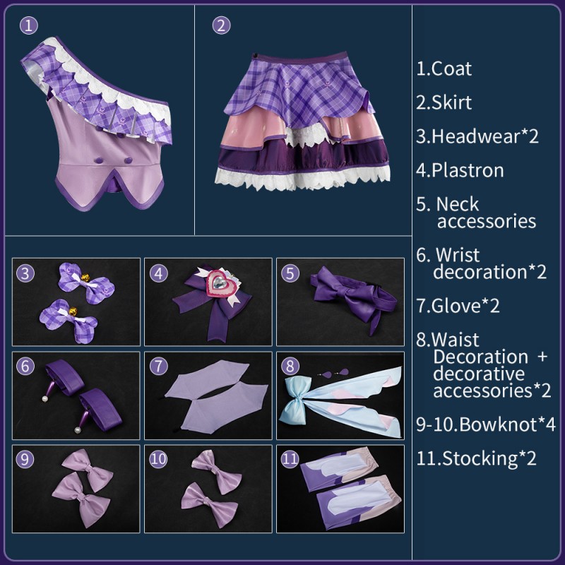 Anime You and Idol Precure Shigure Kokoro Cure Kyun Kyun Cosplay Costume Wonderful Pretty Cure Women Dress Outfit Cosonsen Custom Made
