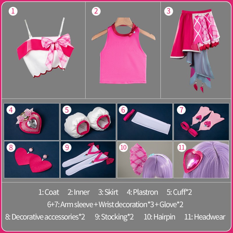 You and Idol Kimi to Idol Pretty Cure Sakura Uta Cure Idol Cosplay Costume Wonderful Precure Dress Outfit Cosonsen Custom Made