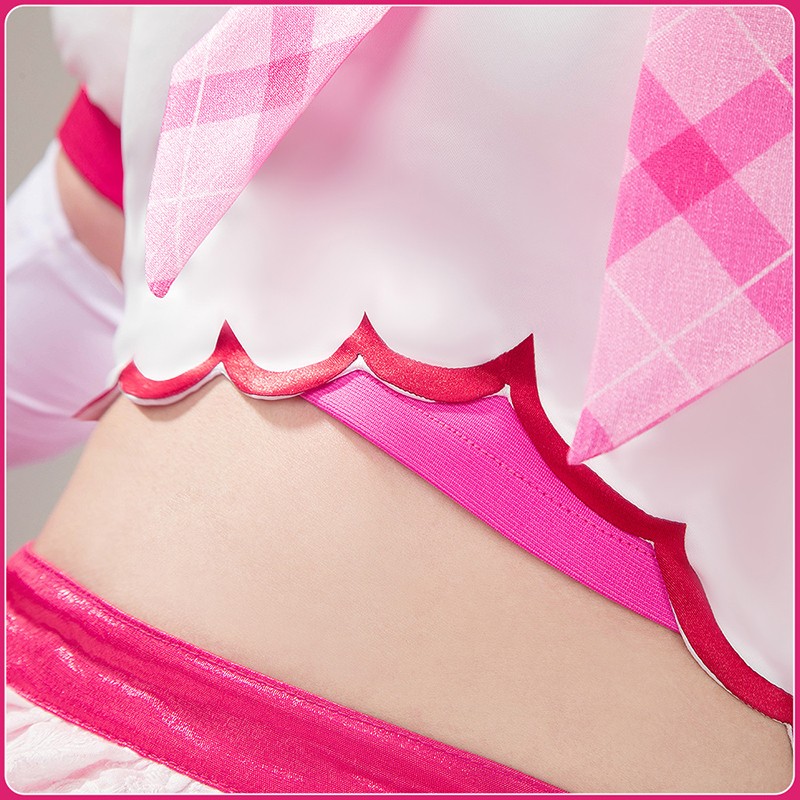 You and Idol Kimi to Idol Pretty Cure Sakura Uta Cure Idol Cosplay Costume Wonderful Precure Dress Outfit Cosonsen Custom Made