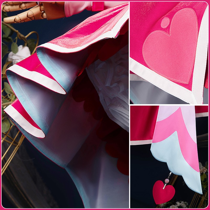 You and Idol Kimi to Idol Pretty Cure Sakura Uta Cure Idol Cosplay Costume Wonderful Precure Dress Outfit Cosonsen Custom Made