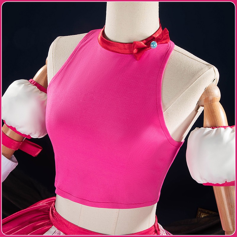 You and Idol Kimi to Idol Pretty Cure Sakura Uta Cure Idol Cosplay Costume Wonderful Precure Dress Outfit Cosonsen Custom Made
