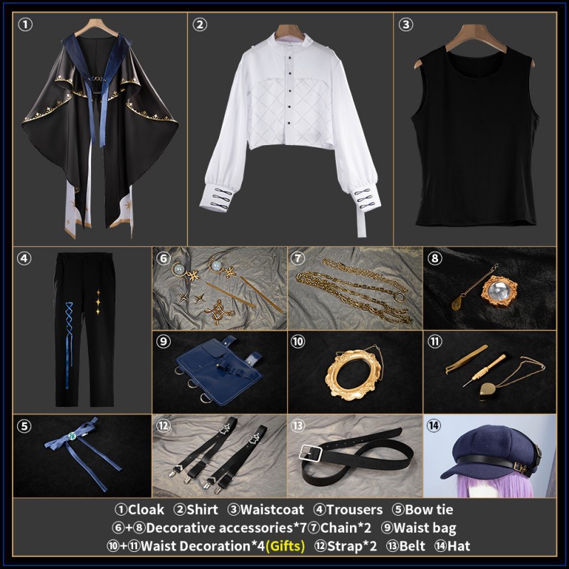 Niji Virtual YouTuber Hoshirube Sho Cosplay Costume Appraiser's Outfit Cosonsen Custom Made