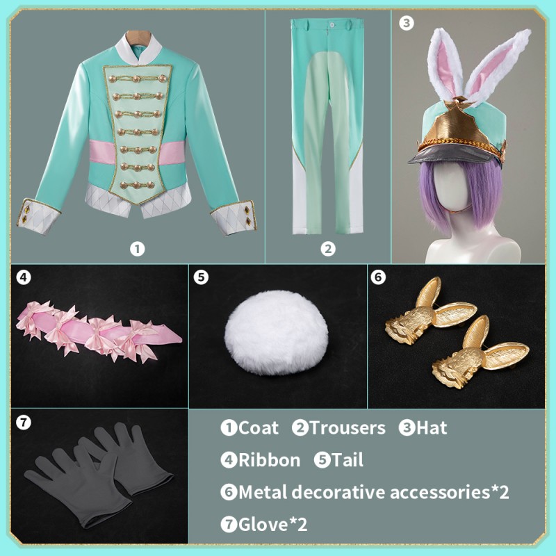 Twisted Wonderland White Rabbit Festival Silver Cosplay Costume Halloween Outfit Cosonsen Custom Made