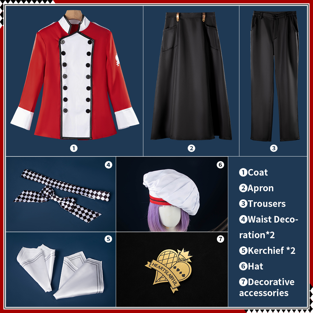 Game Twisted Wonderland NRC Master Chef Cosplay Costume Men Outfit Cosonsen Custom Made