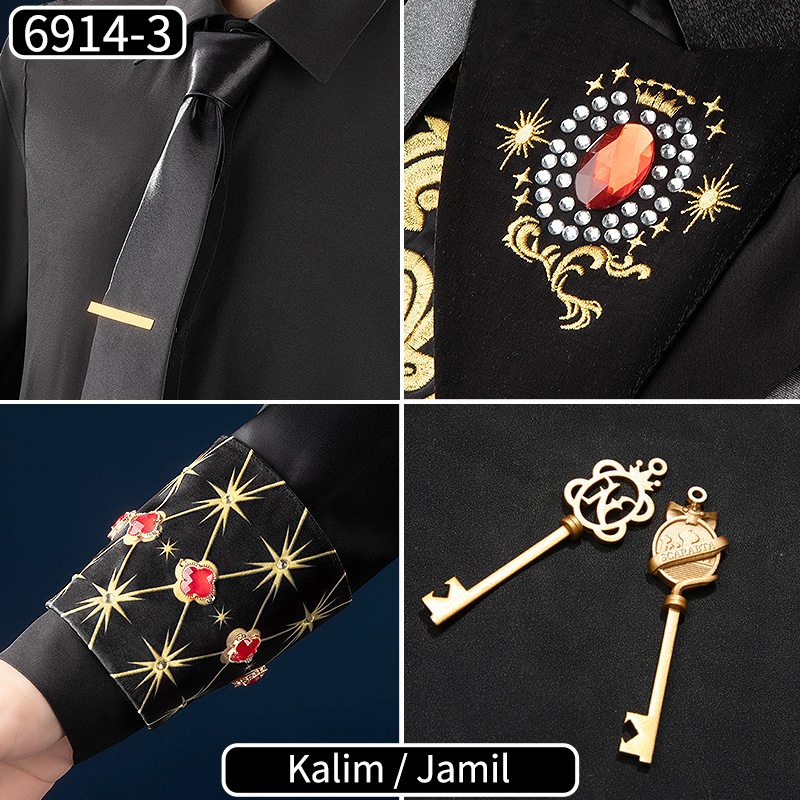 Twisted Wonderland 5th Anniversary Cosplay Costume Kalim Jamil Outfit Ceremonial Uniform Outfit Cosonsen Custom Made