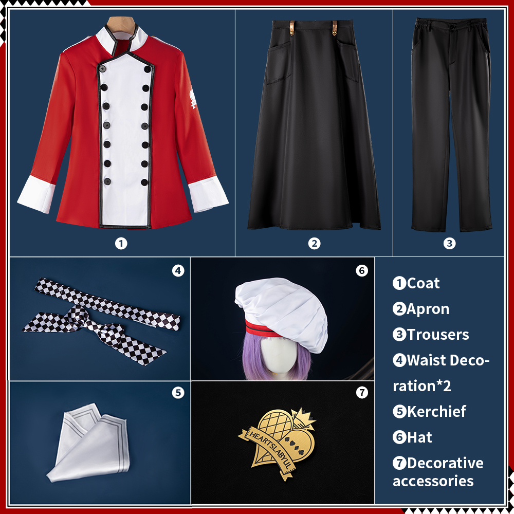 Game Twisted Wonderland NRC Master Chef Cosplay Costume Men Outfit Cosonsen Custom Made