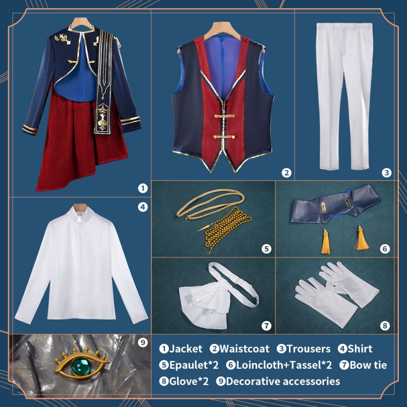 NIJISANJI Joe Rikiichi Cosplay Costume 5th Anniversary LIVE SYMPHONIA Outfit Cosonsen Custom Made