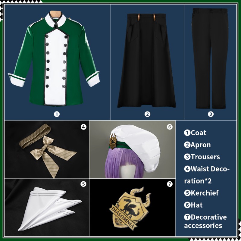 Game Twisted Wonderland NRC Master Chef Riddle Rosehearts Cosplay Costume Men Outfit Cosonsen Custom Made