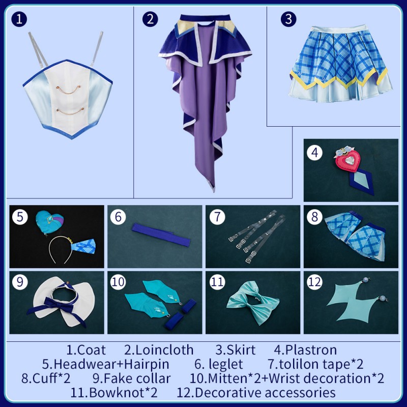 Kimi to Idol Precure Cure Wink Cosplay Costume You and Idol Precure Nana Aokaze Dress Outfit Cosonsen Custom Made