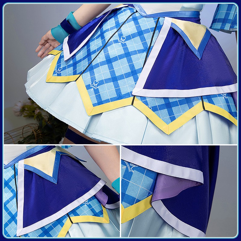 Kimi to Idol Precure Cure Wink Cosplay Costume You and Idol Precure Nana Aokaze Dress Outfit Cosonsen Custom Made