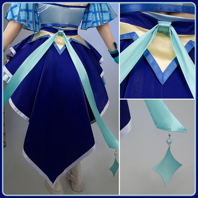 Kimi to Idol Precure Cure Wink Cosplay Costume You and Idol Precure Nana Aokaze Dress Outfit Cosonsen Custom Made