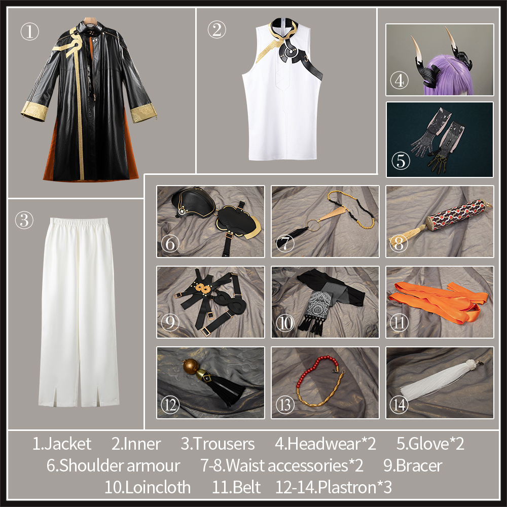 Arknights Chongyue Cosplay Costume with Cloak Chong Yue Outfit Cosonsen Custom Made