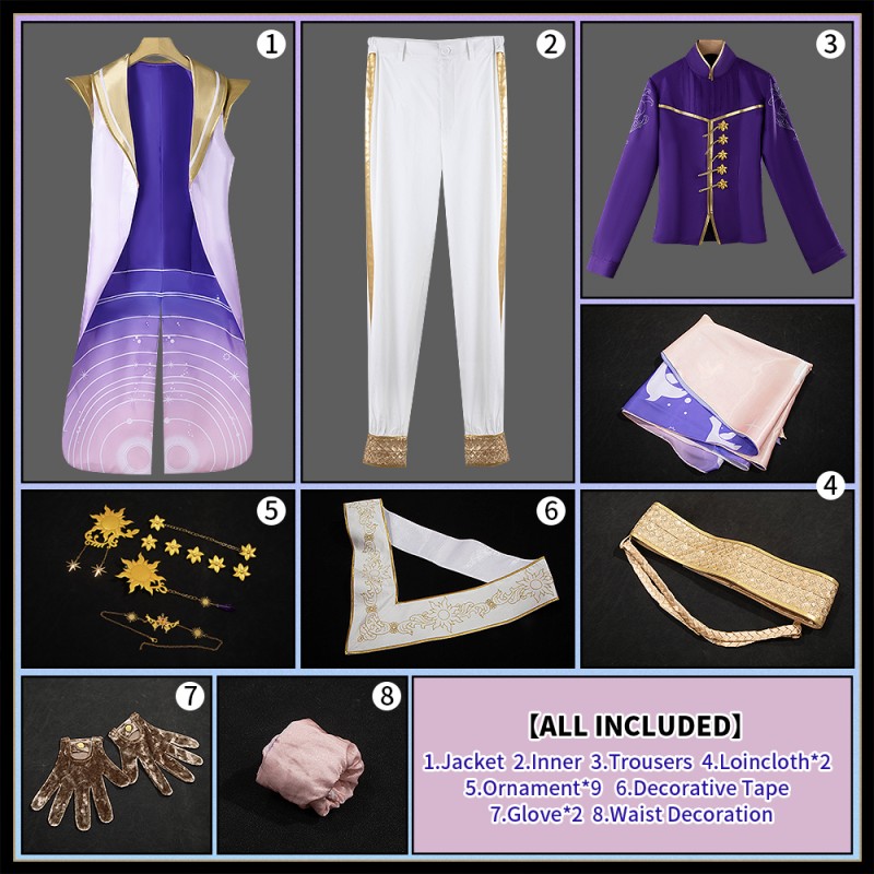 Twisted Wonderland Heartslabyul Deuce Spade Cosplay Costume Night Sky Chiffon Outfit Cosonsen Custom Made
