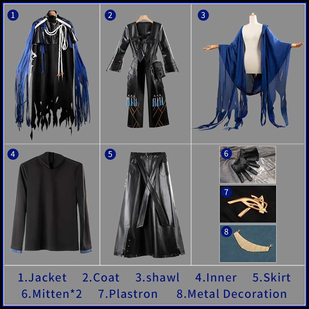 Arknights Andoain Agathangelos Cosplay Costume Men Outfit Cosonsen Custom Made
