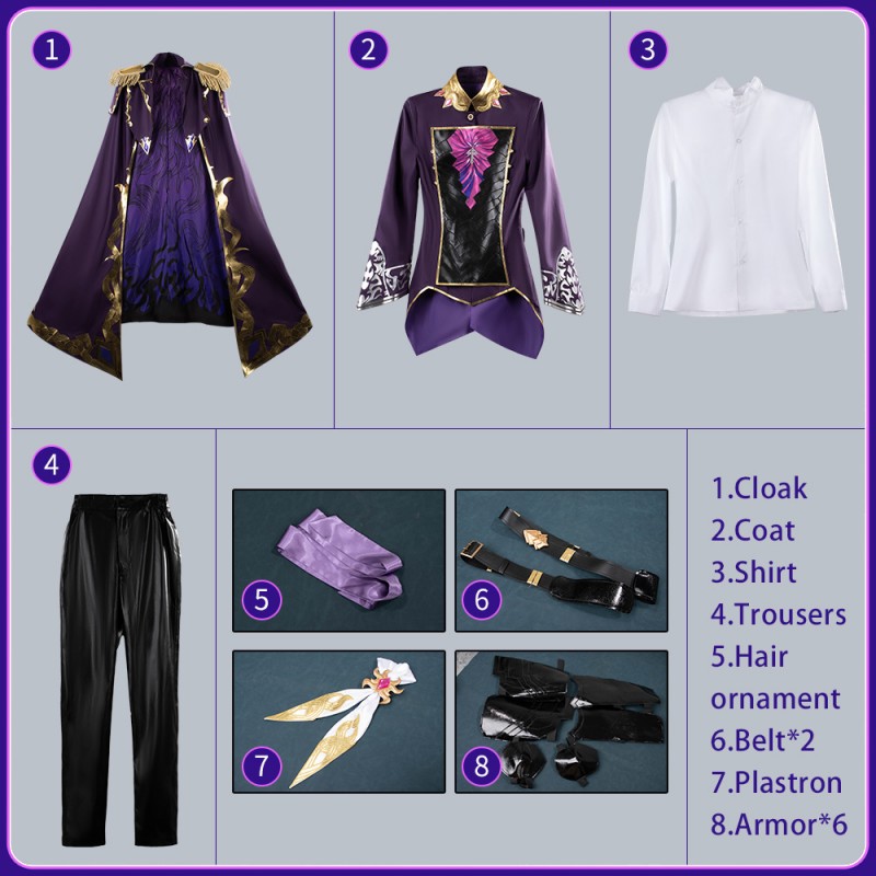 Fate Grand Order Avenger Edmond Dantes Cosplay Costume FGO The Count of Monte Cristo Outfit Cosonsen