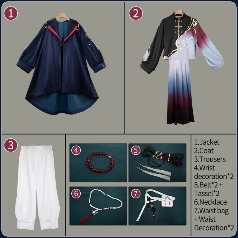 Nijisanji Vtuber Shikinagi Akira Cosplay Costume Akira Traditional Outfit Cosonsen Custom Made
